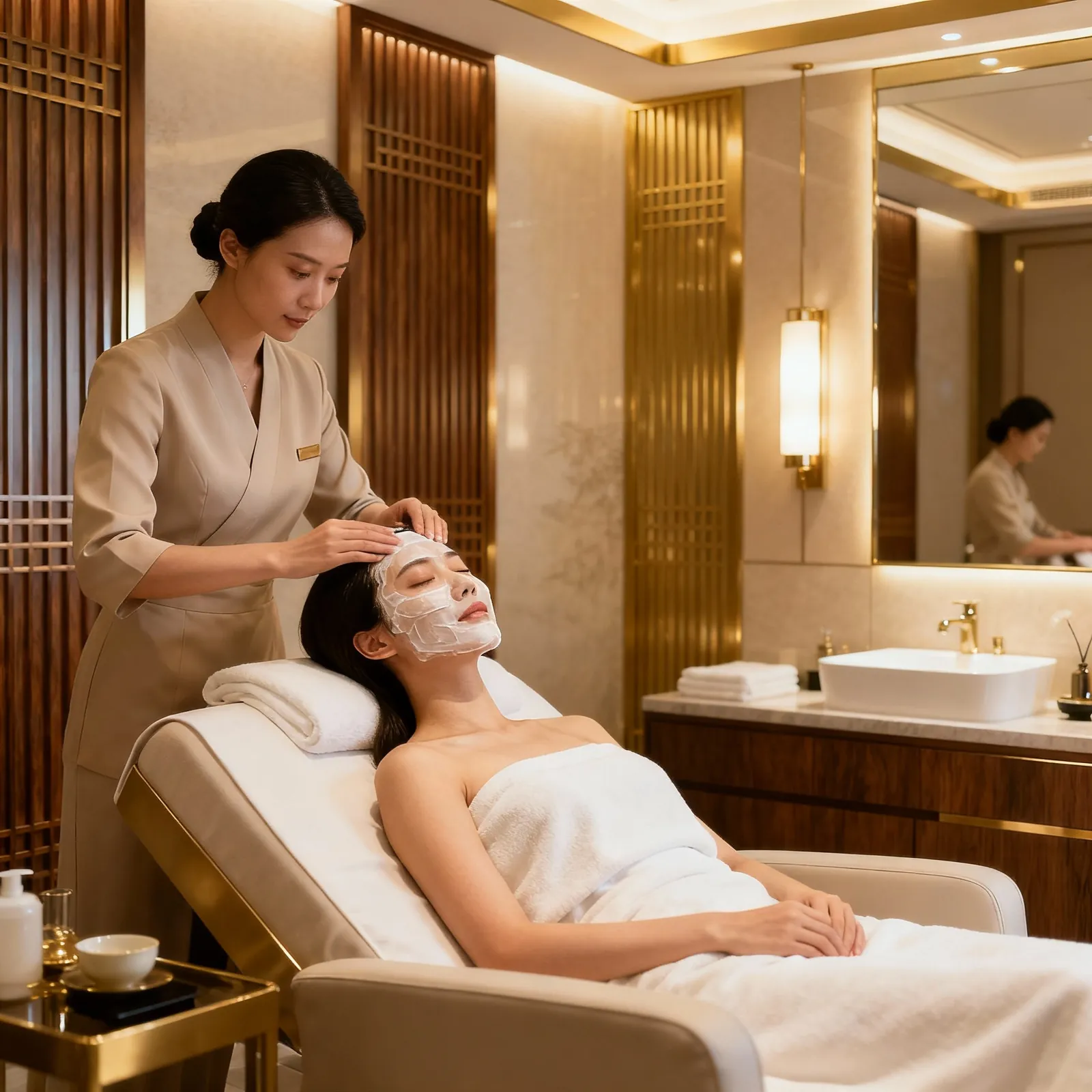 Illustrative image of a facial treatment